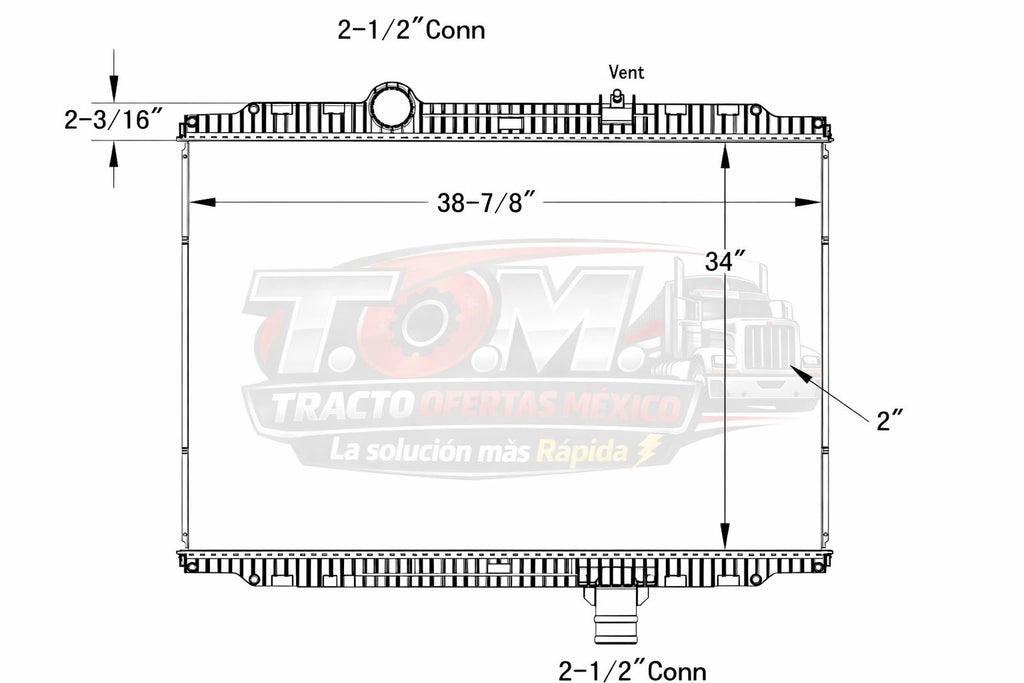 RADIADOR KENWORTH T680 2008-2016