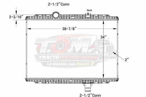 RADIADOR KENWORTH T680 2008-2016